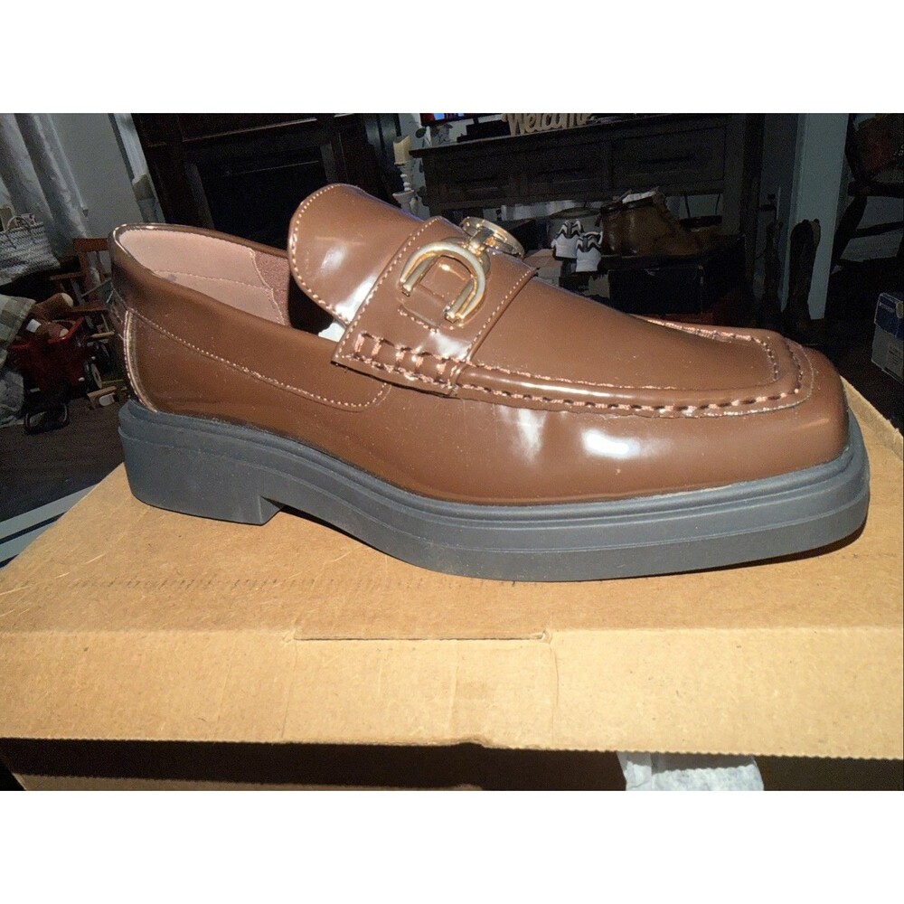 ASOS DESIGN Shoes Mens Size 10 Brown Chunky Loafers Casual